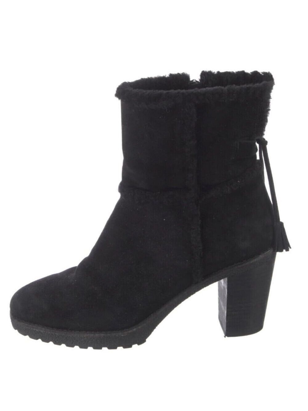 Frye Suede Tassel Accents High Heeled Platform Boots size 7